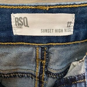 RSQ Girls Dark Blue Sunset High Rise Jean Shorts